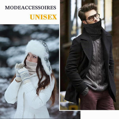 Loop Schal Damen Herren Winter Schlauchschal Unisex Warm Schwarz+Hellgrau