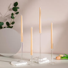 Glas Kerzenhalter Stabkerze 4er Set Hochzeit Tischdeko