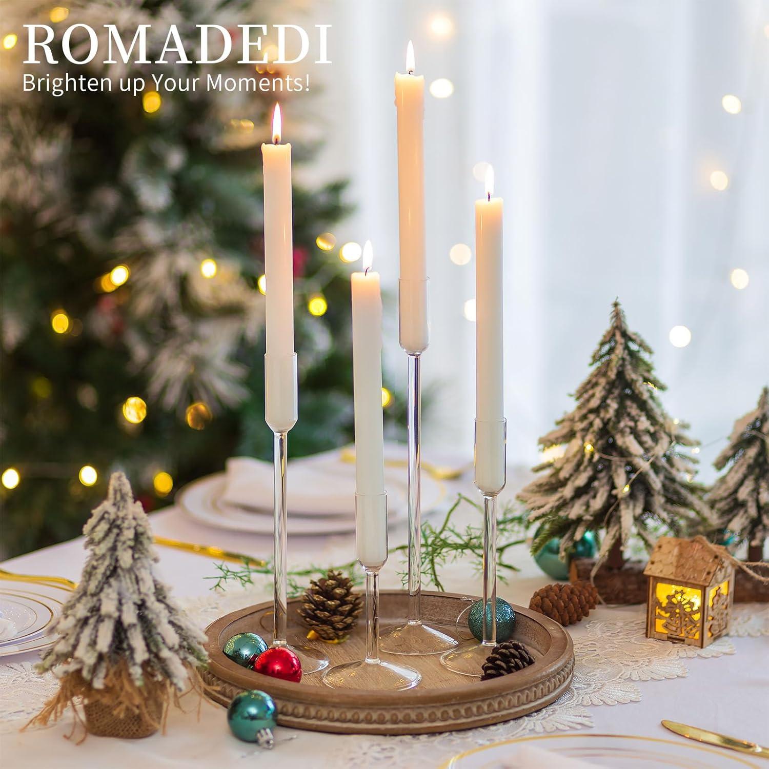 Glas Kerzenständer Set 4er Hoch Vintage Hochzeit Weihnachten Party