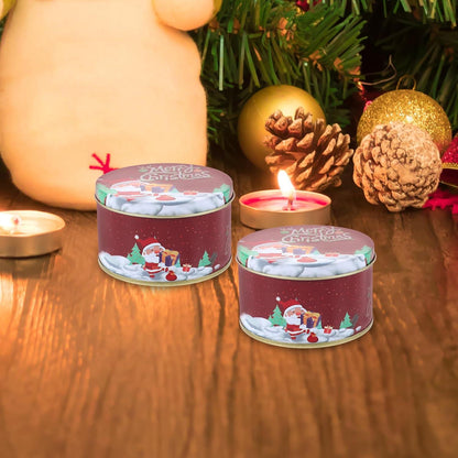 24x Mini-Weihnachtskeksdosen Runde Metalldosen Deckel Kekse Süßigkeiten