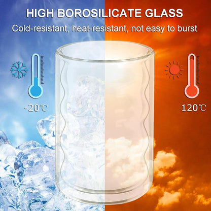 Latte Macchiato Gläser Doppelwandig 400ml 4er Pack mit Löffeln Borosilikatglas