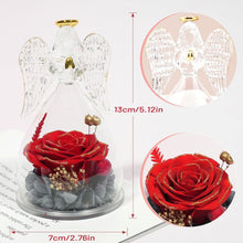 Engel Rose Geschenkbox Ewige Blumen Rot Vergoldet