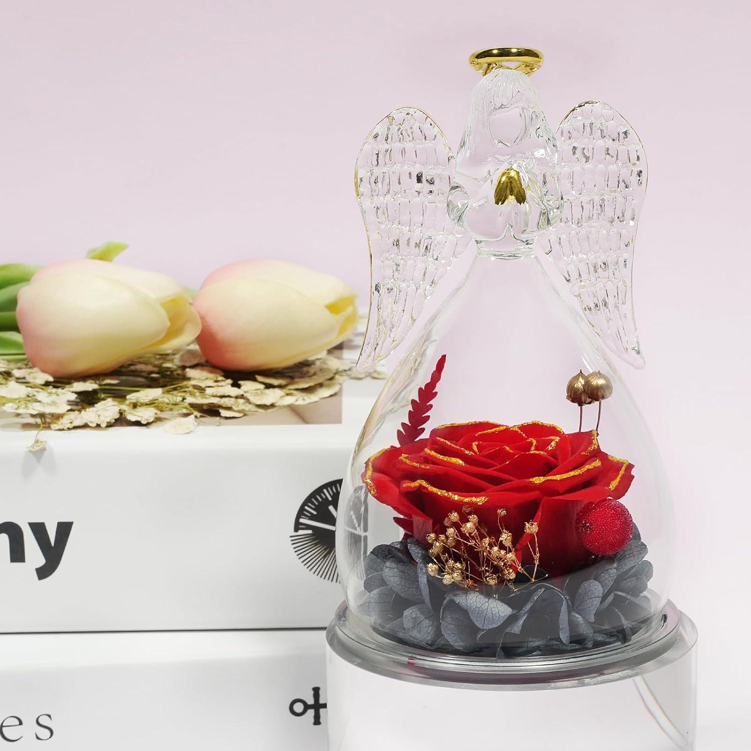 Ewige Rose Engel Geschenkset für Frauen Muttertag Mutter Oma Freundin