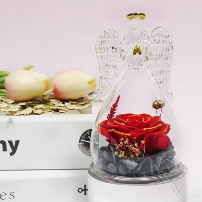 Ewige Rose Engel Geschenkset für Frauen Muttertag Mutter Oma Freundin