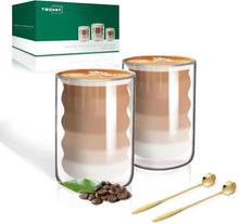 Latte Macchiato Gläser Set doppelwandig 400ml 2 Löffel