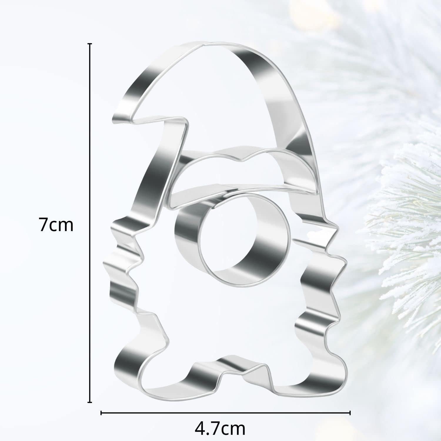 Keeapty Wichtel Ausstechform Weihnachten Edelstahl 3D Backen Urlaub