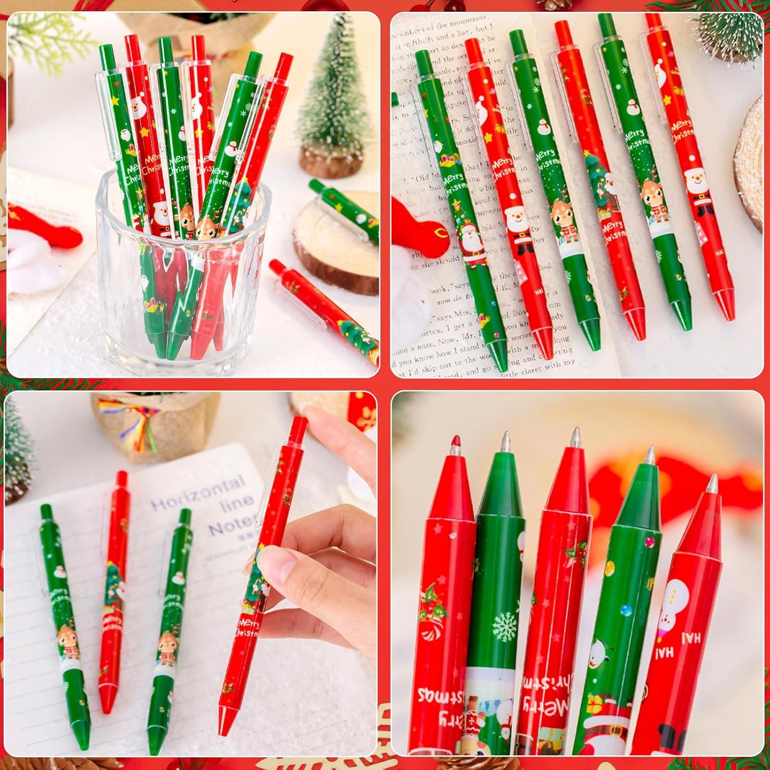 24er Set Weihnachts Kugelschreiber 0.5mm Druckkugelschreiber Party