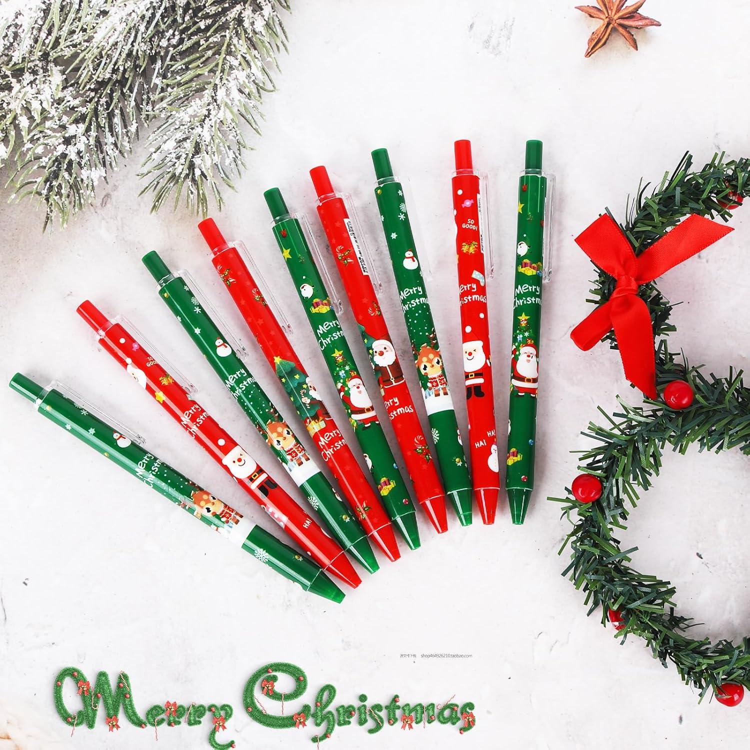 24er Set Weihnachtskugelschreiber 0.5mm Druckkugelschreiber, Weihnachtsmotive Kinder Geschenke