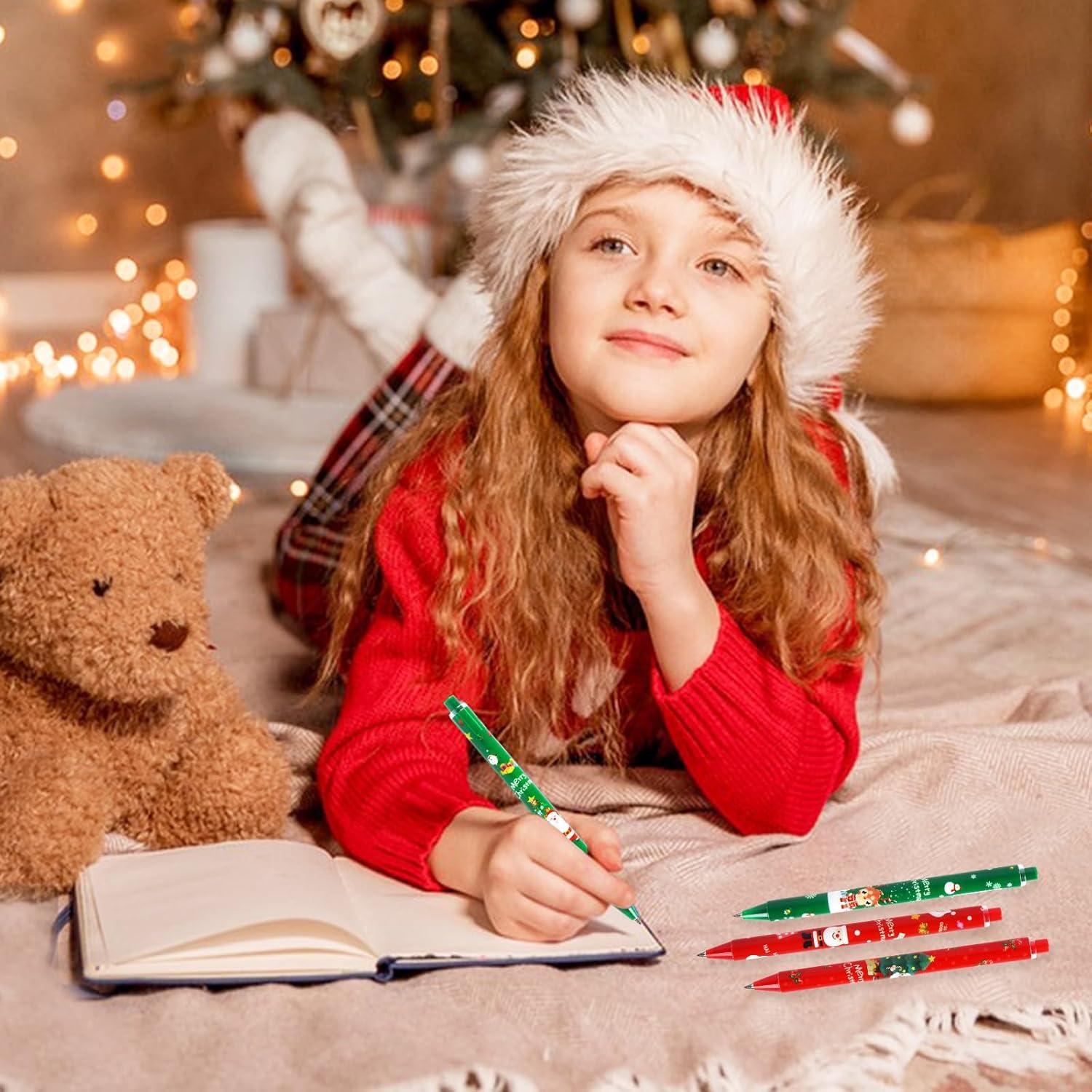 24x Weihnachts Kugelschreiber Schreibset 0.5mm Studenten Kinder Geschenke