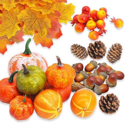 Künstliche Kürbis Deko Herbstdeko Set Halloween Tisch Party Halloween