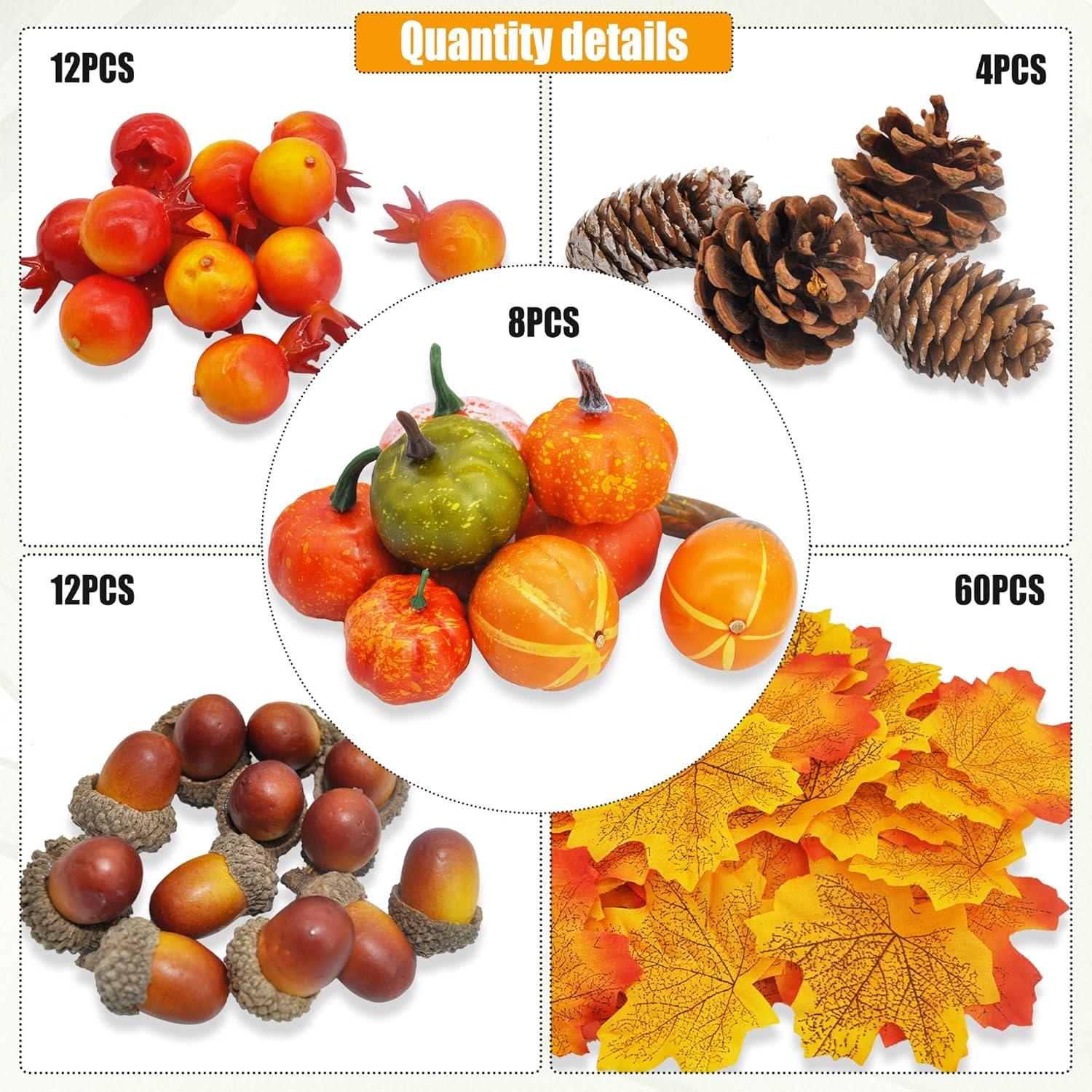 Künstliche Kürbis Deko Herbstdeko Set Halloween Tisch Party Halloween