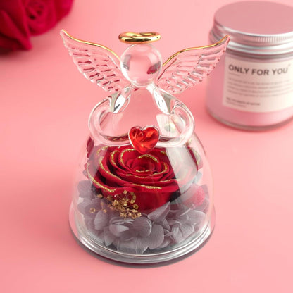 Ewige Rose Engel Geschenkbox Mutter Oma Weihnachten Valentine Rot