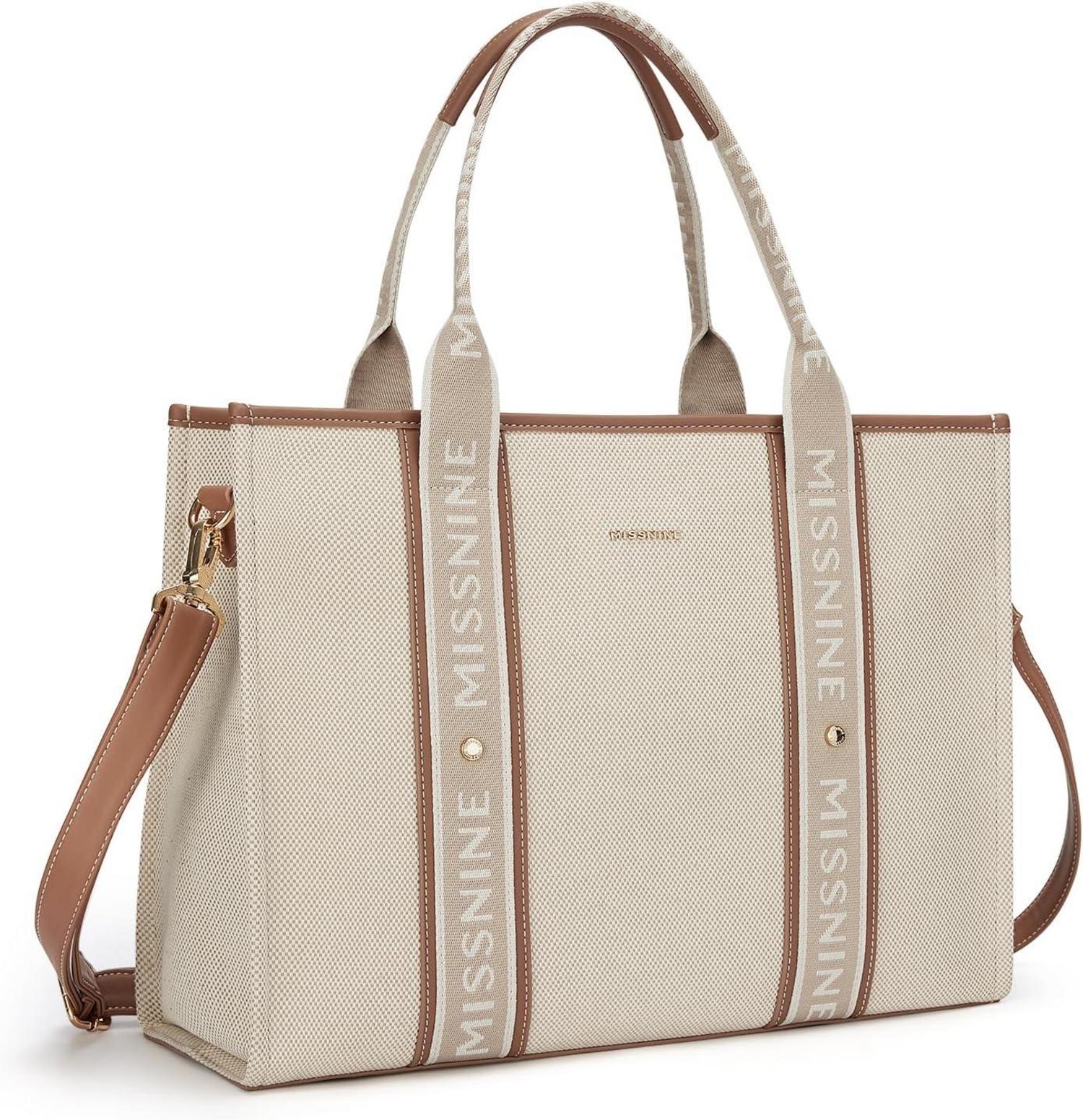 Canvas-Laptoptasche 15,6 Zoll Braun - Aktentasche