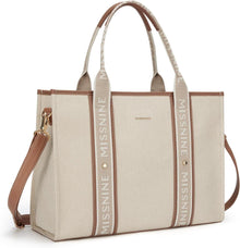 Canvas-Laptoptasche 15,6 Zoll Braun - Aktentasche