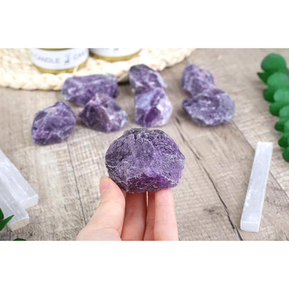 QINJIEJIE Große Amethyst Rohsteine Kristalle Natur