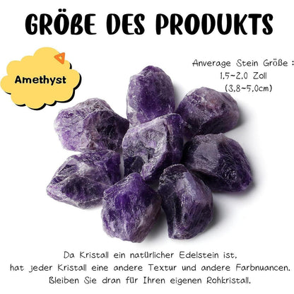 QINJIEJIE Große Amethyst Rohsteine Kristalle Natur