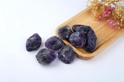 Amethyst Rohsteine Premium Kristalle 4 Stück Natursteine 4.5–5 cm