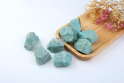 Großes Grünes Aventurin Rohsteine Wassersteine 4er Set 4.5-5 cm Heilsteine