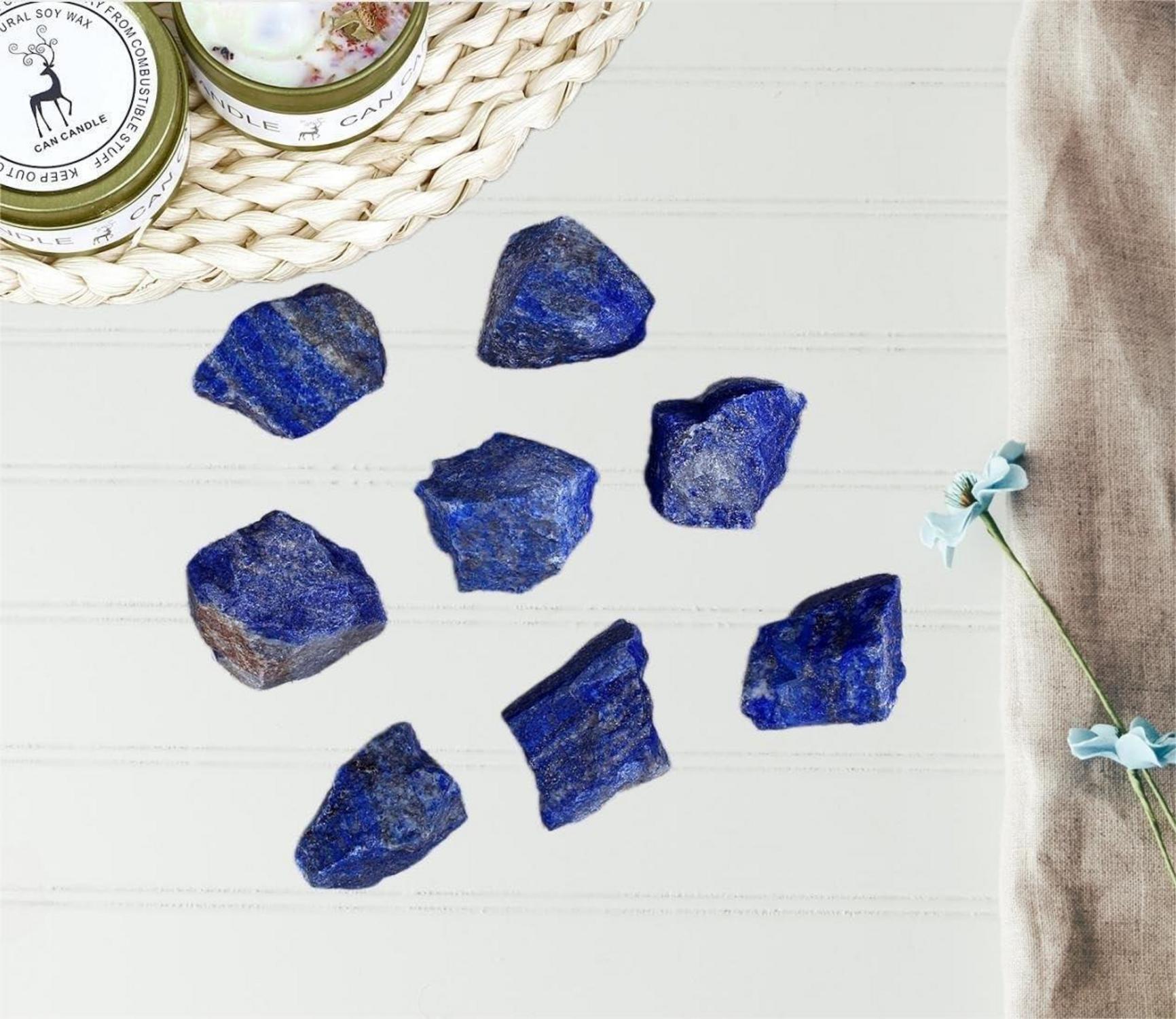 Großes Lapislazuli Rohsteine Wassersteine Kristalle 4 Stück