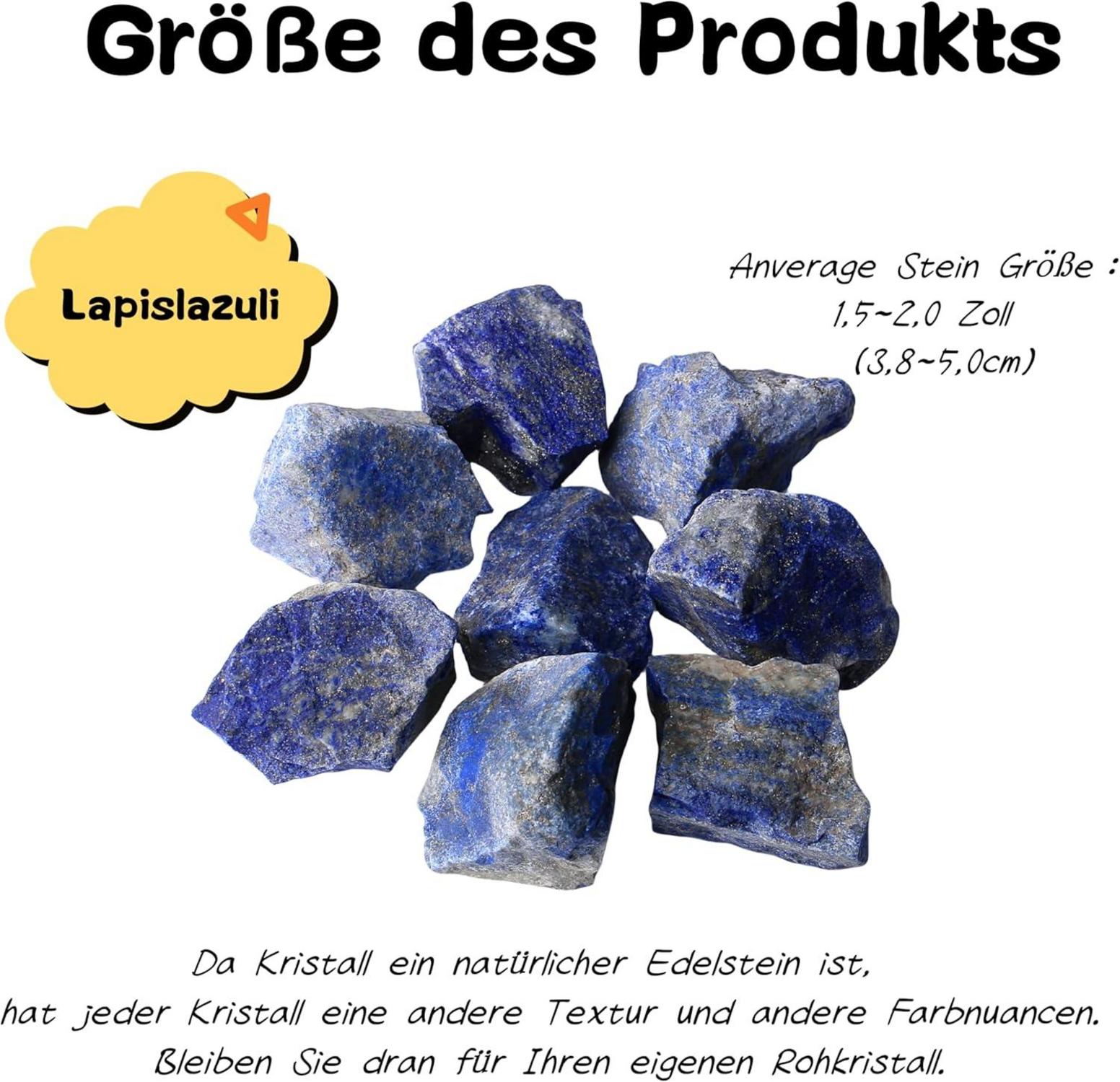 Naturstein Lapislazuli Wassersteine Kristalle 4er Set 4.5-5 cm