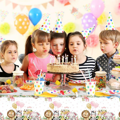 2er Set Safari Dschungel Tischdecke 108x180cm - Wasserdicht Party