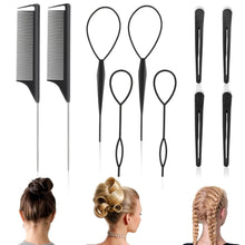 10-teiliges Haar Styling Set mit Toupierbürste & Rattenschwanzkamm
