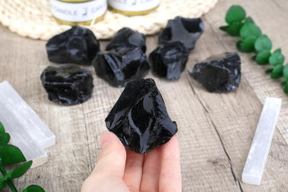 QINJIEJIE Naturstein Set Premium Rohsteine Kristalle 4 Stück