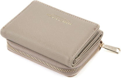 Klein Damen Geldbörse Süß Münzfach Khaki elegant