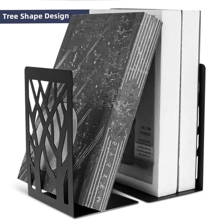 Moderne Metall-Buchstütze Schwarz 3 Paar 12x9x16cm Regal DVD Magazine