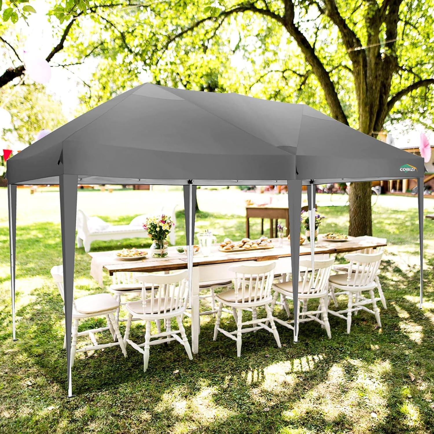 Faltpavillon 3x6 Wasserdicht Pop Up Pavillon mit 6 Seitenwänden
