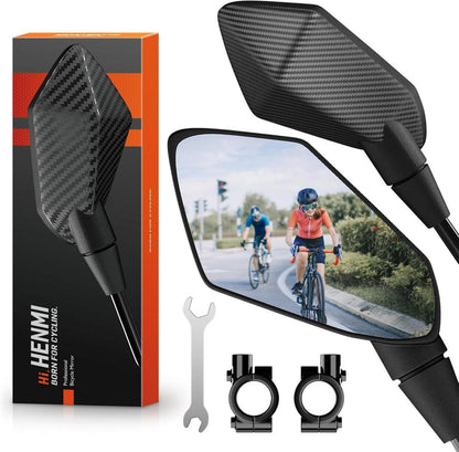 Fahrradspiegel HD Konvexspiegel E-Bike Rückspiegel Montagekit