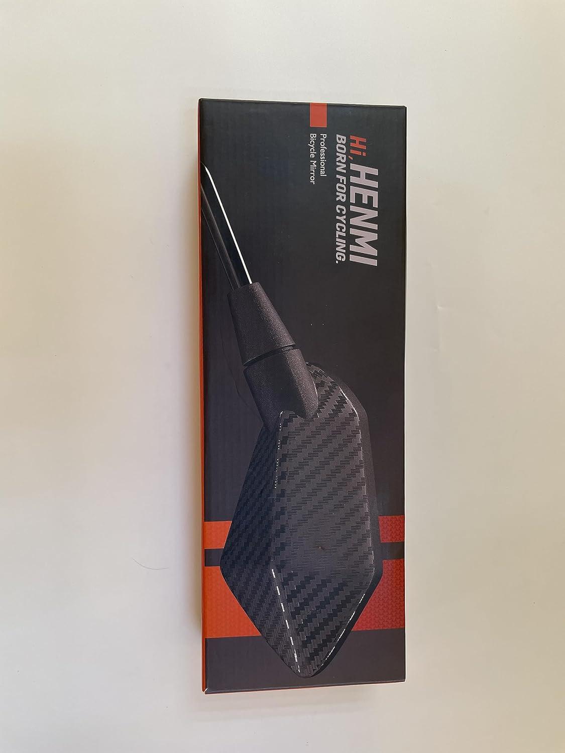 HENMI Fahrradspiegel E-Bike HD Konvexspiegel Extra Groß Rückspiegel Fahrrad Ebike Echtglas Lenker Links Rechts