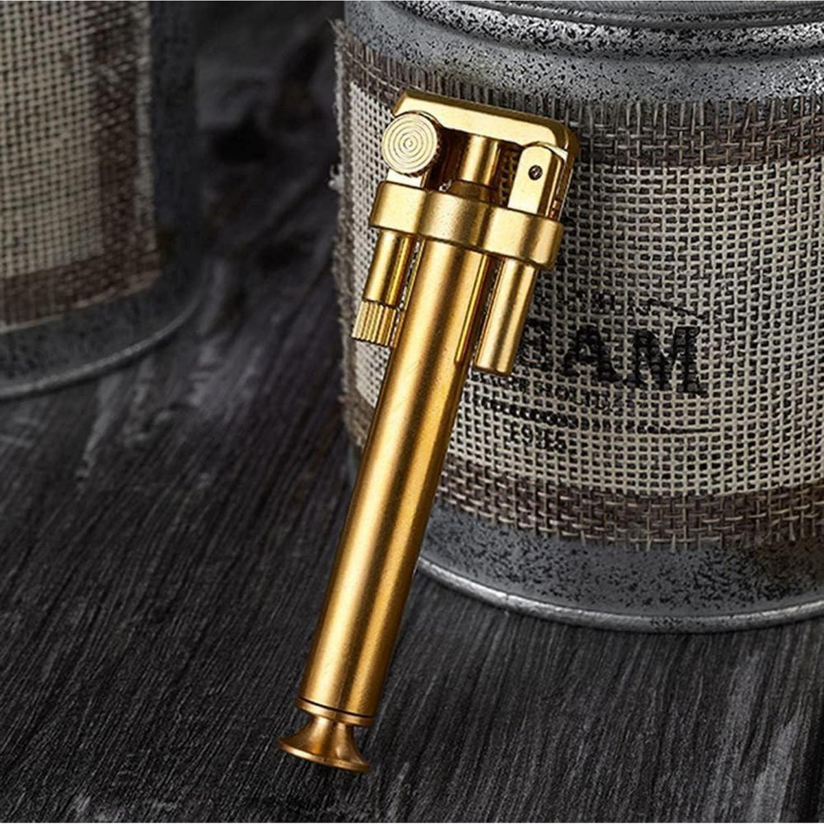 Vintage Feuerzeug Winddicht Gold-Messing