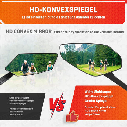 Fahrradspiegel E-Bike HD Konvexspiegel Extra Große