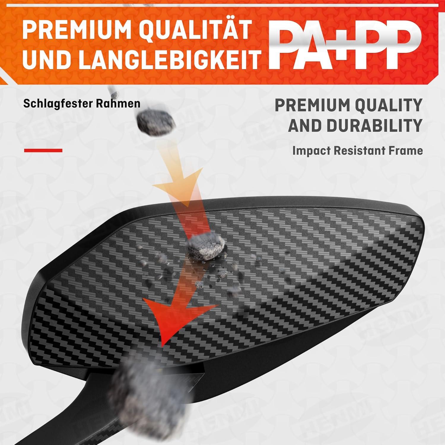 Fahrradspiegel E-Bike HD Konvexspiegel Extra Groß Rückspiegel Ebike