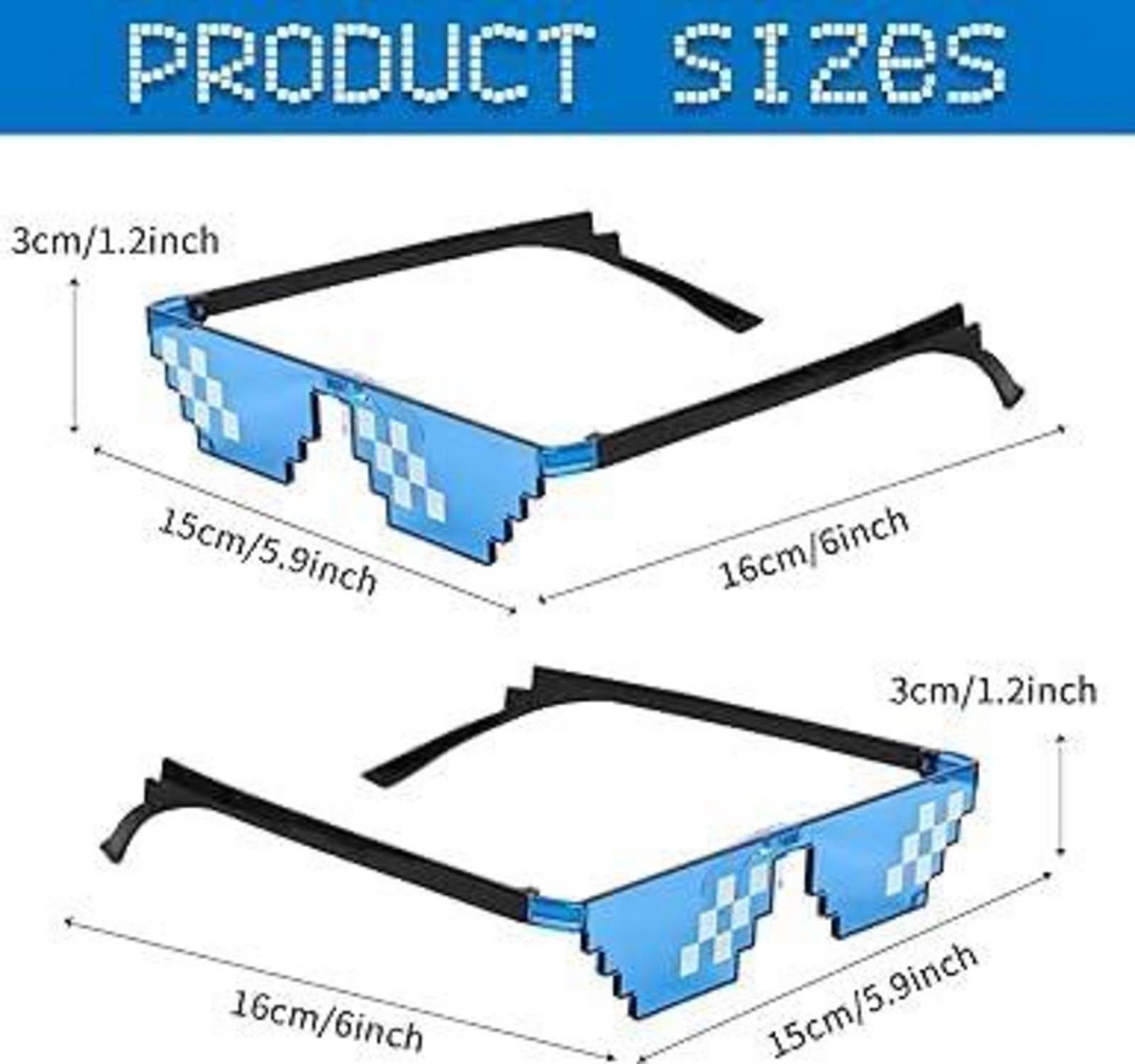 Bunte Pixel Sonnenbrille 10PC Mosaik Brille Unisex Spielzeug