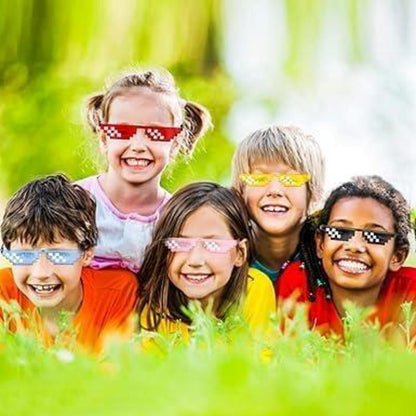 DERAYEE 10PC Pixel Sonnenbrillen Mosaik Brille Unisex Spielzeug