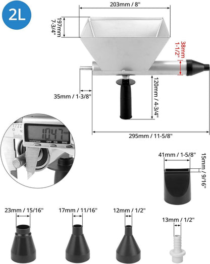 Elektrische Fugenpistole für Mörtel mit 4 Düsen - Ganzmetall