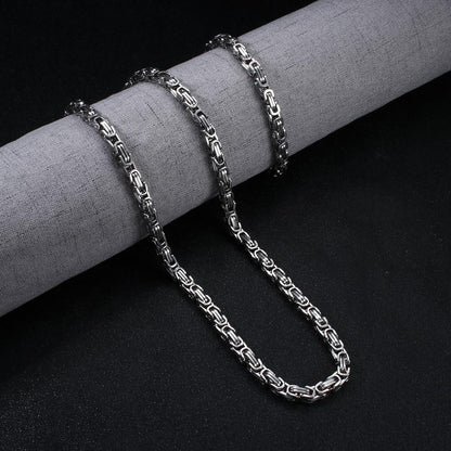 Herren Königskette Silber Edelstahl Armband Set 6/8mm Schwere Punk Kette