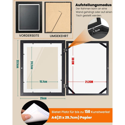 Kinder Bilderrahmen a4 Kunstfotorahmen für Schule Zuhause 2