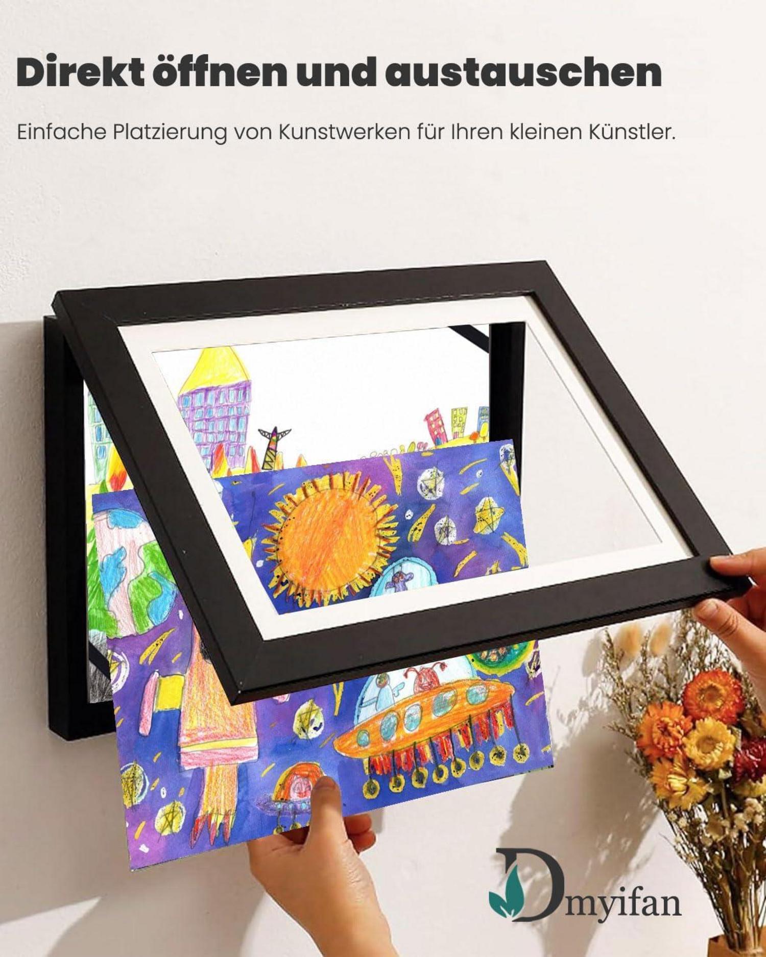 Kinder Bilderrahmen a4 Kunstfotorahmen Set 2 Stück Aufbewahrung Darstellung