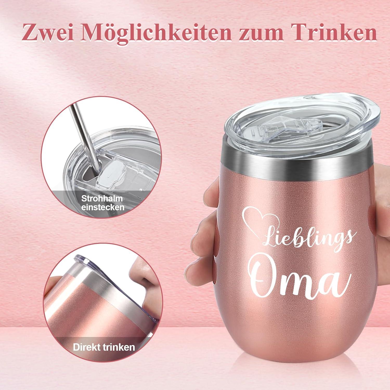 Weihnachtsgeschenk Oma 350ml Edelstahl Thermobecher Vakuum Kaffeebecher