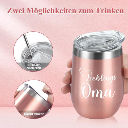 Weihnachtsgeschenk Oma 350ml Edelstahl Thermobecher Vakuum Kaffeebecher