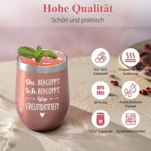 Lustige Geschenke 12oz Edelstahl Kaffeebecher to go Roségold