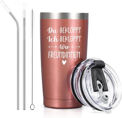 Lustige Tasse für Freundin - 600ml Thermobecher Edelstahl