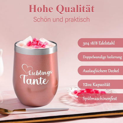 Livole Tante Geschenk 350ml Kaffeebecher to Go Thermo