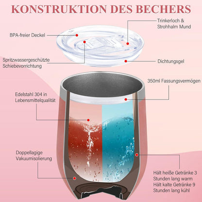 Tasse Lieblings Tante 350ml Thermo Kaffeebecher to Go & Strohhalm