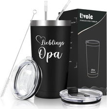 600ml Thermobecher aus Edelstahl Lieblings Opa - Geschenk Oma