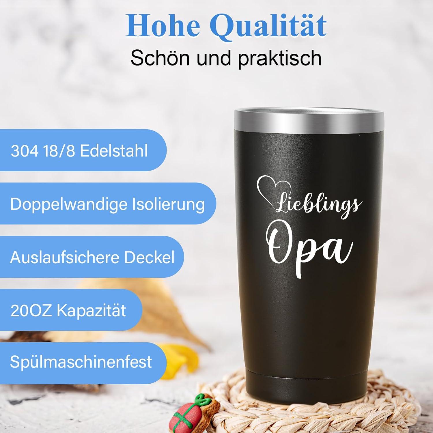 Edelstahl Thermobecher Lieblings Opa 600ml - Geschenk für