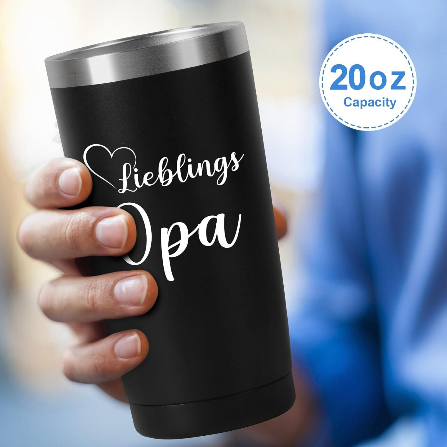 600ml Thermobecher aus Edelstahl Lieblings Opa - Geschenk Oma